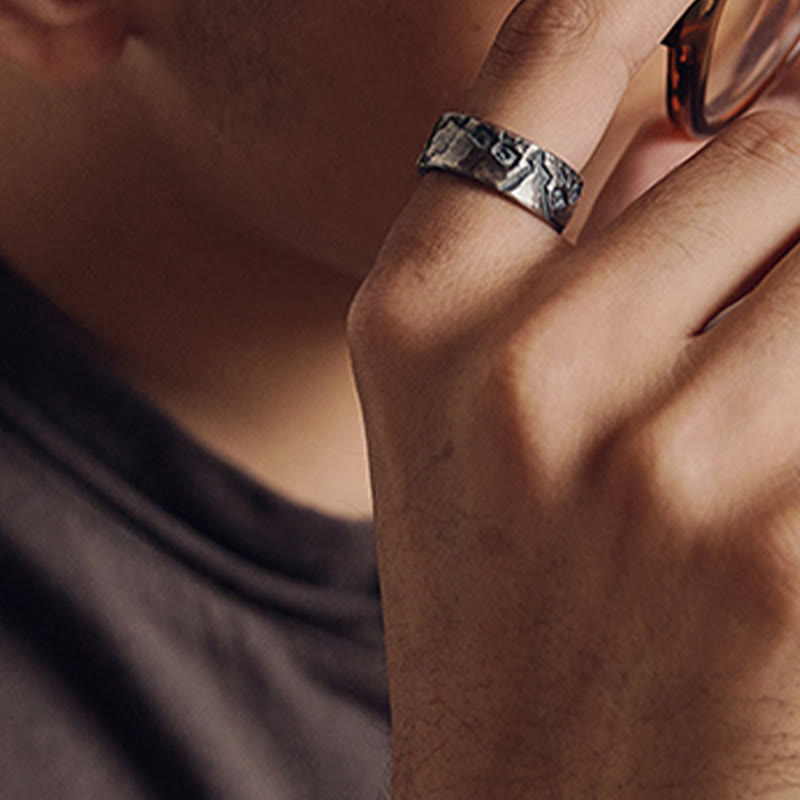 Bague de bénédiction faite à la main en argent sterling 999 avec motif squelette de Buddha Stones - image 7