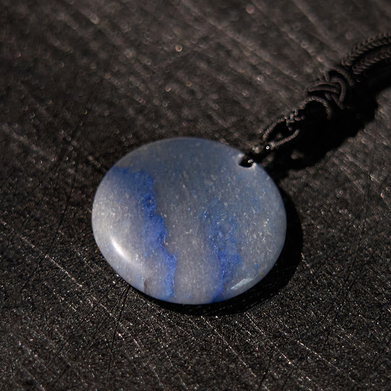 Collier pendentif spirituel Yin Yang en Buddha Stones en cristal varié, améthyste, œil de tigre, aventurine verte