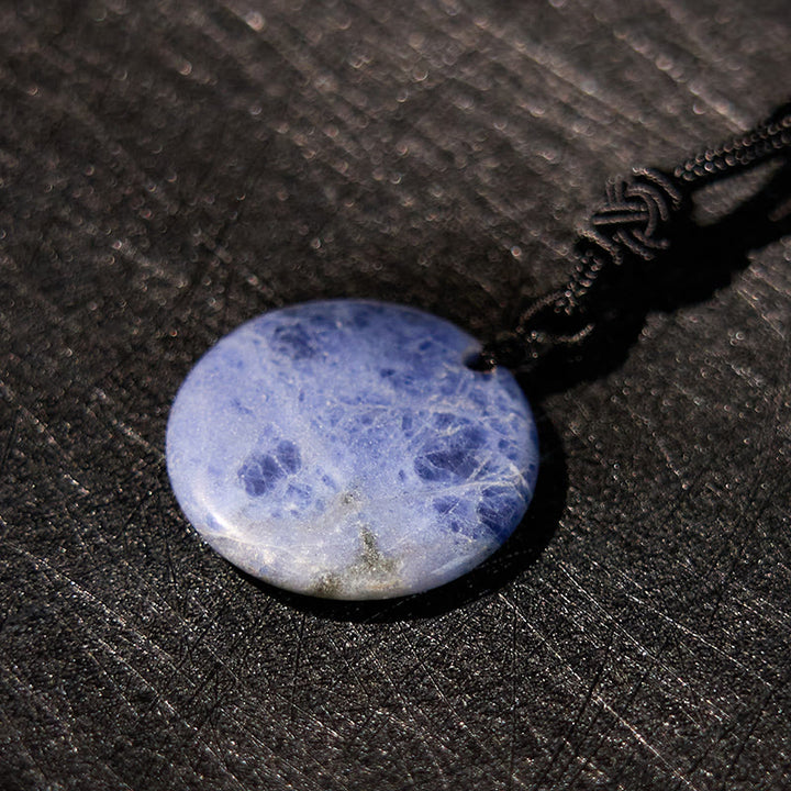 Collier pendentif spirituel Yin Yang en Buddha Stones en cristal varié, améthyste, œil de tigre, aventurine verte