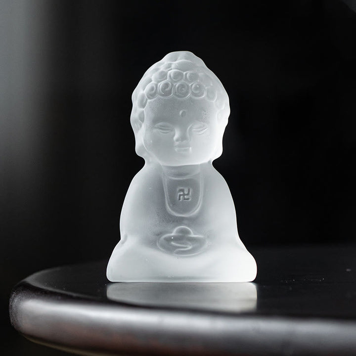 Buddha Stones Mini Tathagata Bouddha Liuli Sérénité Décoration de bureau - image 1