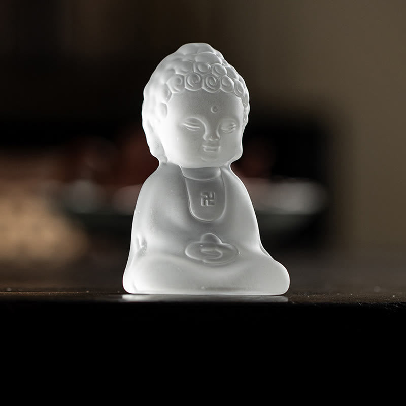 Buddha Stones Mini Tathagata Bouddha Liuli Sérénité Décoration de bureau - image 2