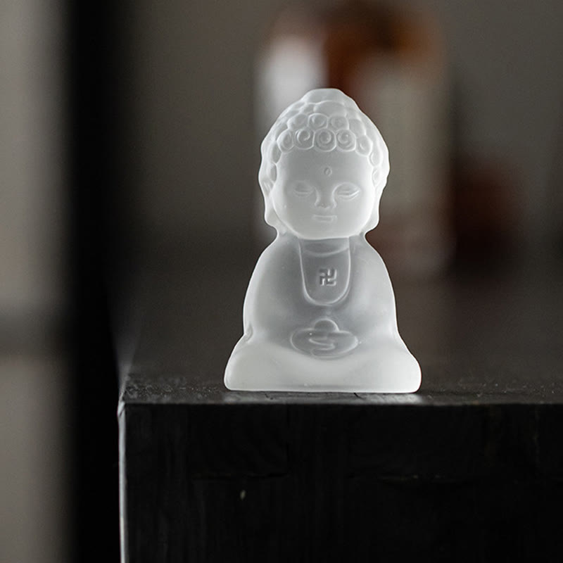 Buddha Stones Mini Tathagata Bouddha Liuli Sérénité Décoration de bureau - image 3