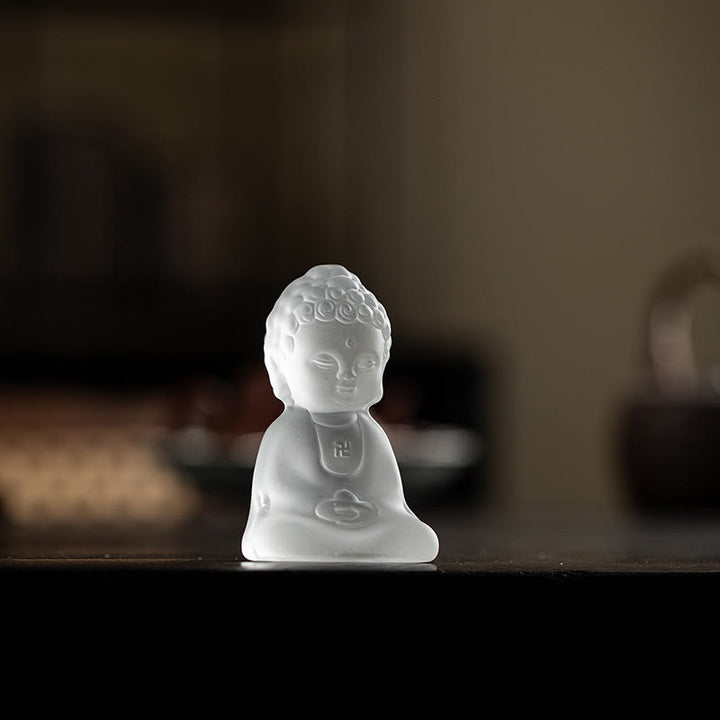 Buddha Stones Mini Tathagata Bouddha Liuli Sérénité Décoration de bureau - image 5