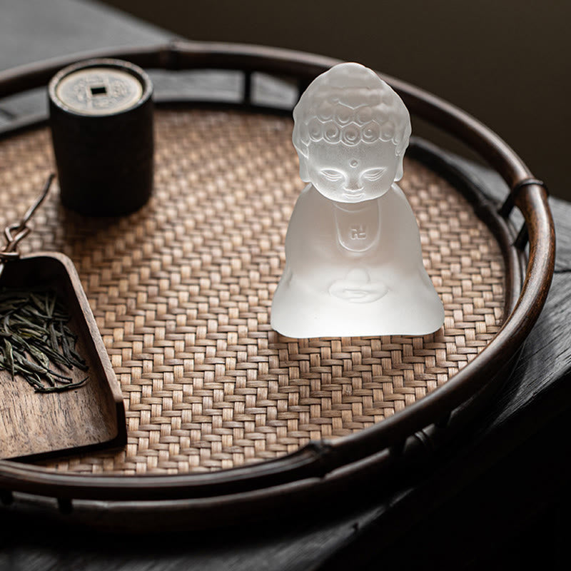 Buddha Stones Mini Tathagata Bouddha Liuli Sérénité Décoration de bureau - image 7