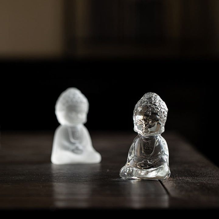 Buddha Stones Mini Tathagata Bouddha Liuli Sérénité Décoration de bureau - image 12