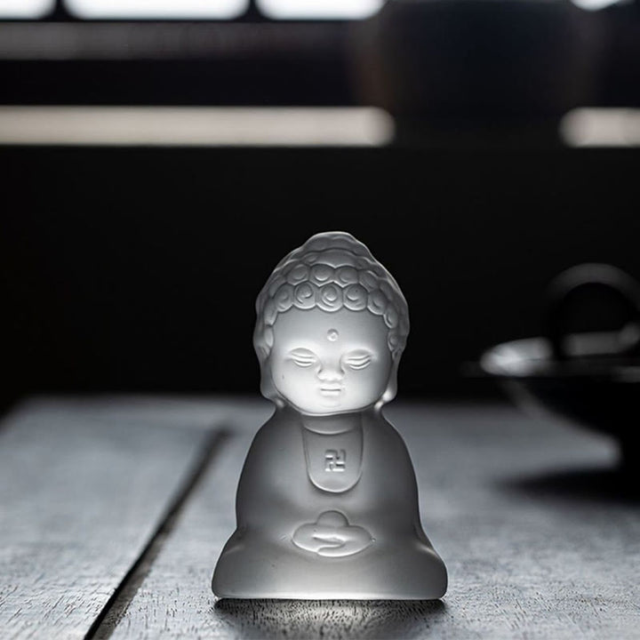 Buddha Stones Mini Tathagata Bouddha Liuli Sérénité Décoration de bureau - image 6