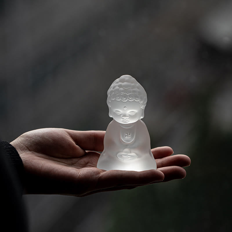 Buddha Stones Mini Tathagata Bouddha Liuli Sérénité Décoration de bureau - image 4