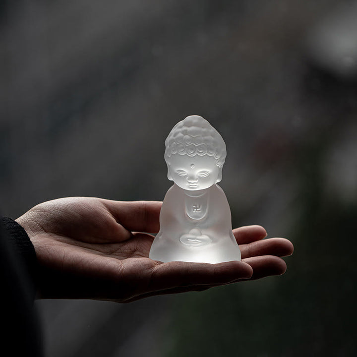 Buddha Stones Mini Tathagata Bouddha Liuli Sérénité Décoration de bureau - image 4