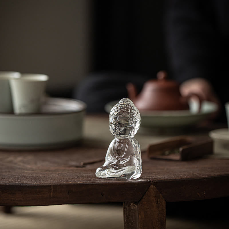 Buddha Stones Mini Tathagata Bouddha Liuli Sérénité Décoration de bureau - image 11