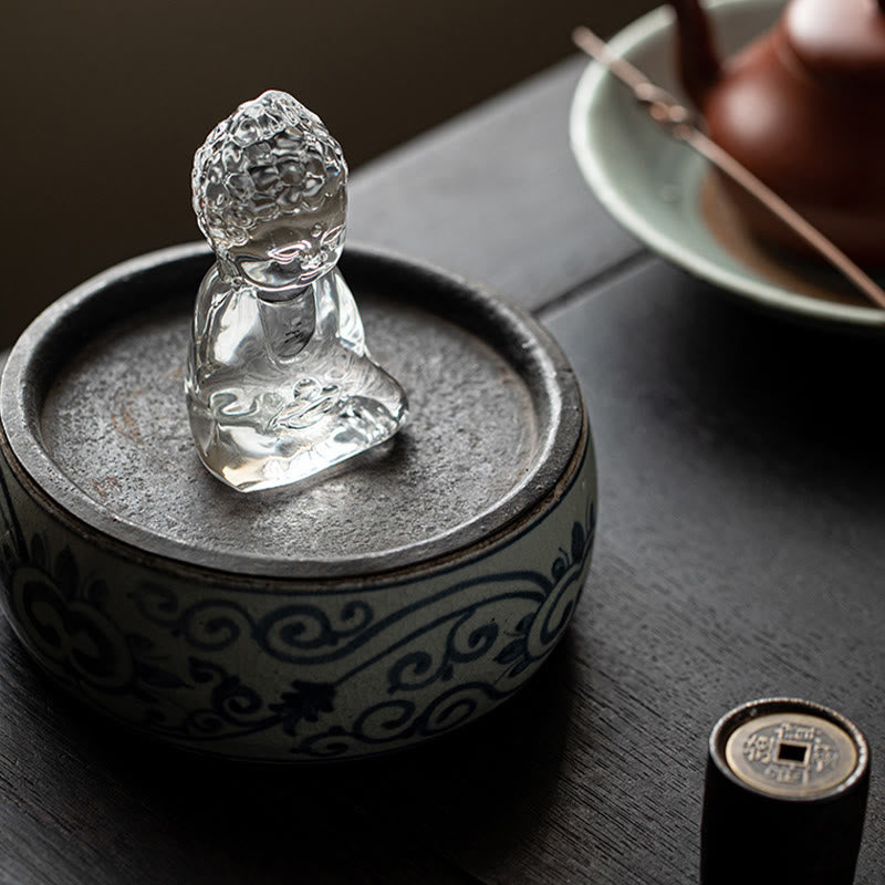Buddha Stones Mini Tathagata Bouddha Liuli Sérénité Décoration de bureau - image 10