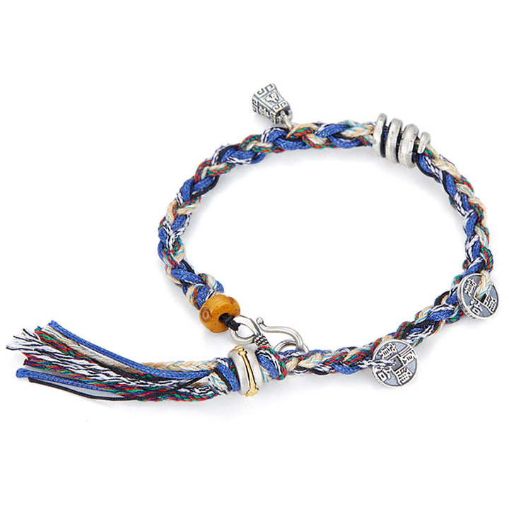 Bracelet de bénédiction fait main en argent sterling 925 avec breloque en forme de balance et Buddha Stones