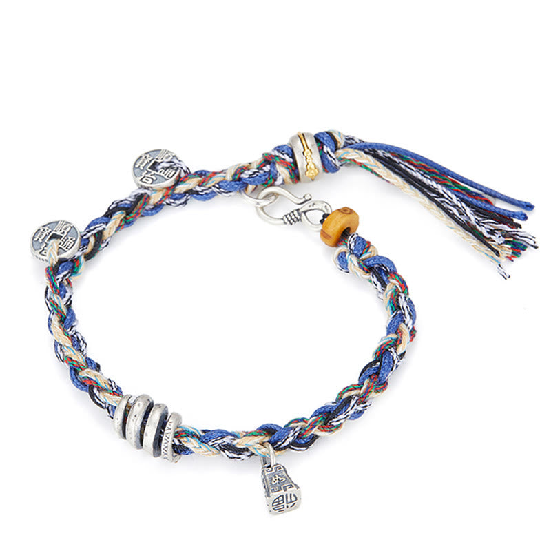 Bracelet de bénédiction fait main en argent sterling 925 avec breloque en forme de balance et Buddha Stones