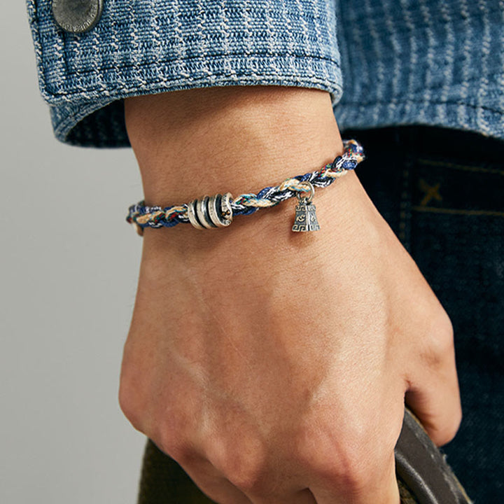 Bracelet de bénédiction fait main en argent sterling 925 avec breloque en forme de balance et Buddha Stones