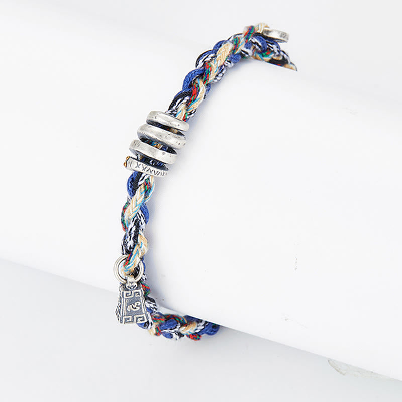 Bracelet de bénédiction fait main en argent sterling 925 avec breloque en forme de balance et Buddha Stones