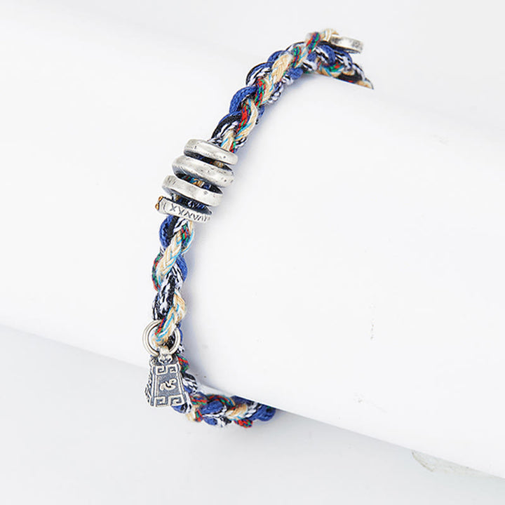 Bracelet de bénédiction fait main en argent sterling 925 avec breloque en forme de balance et Buddha Stones