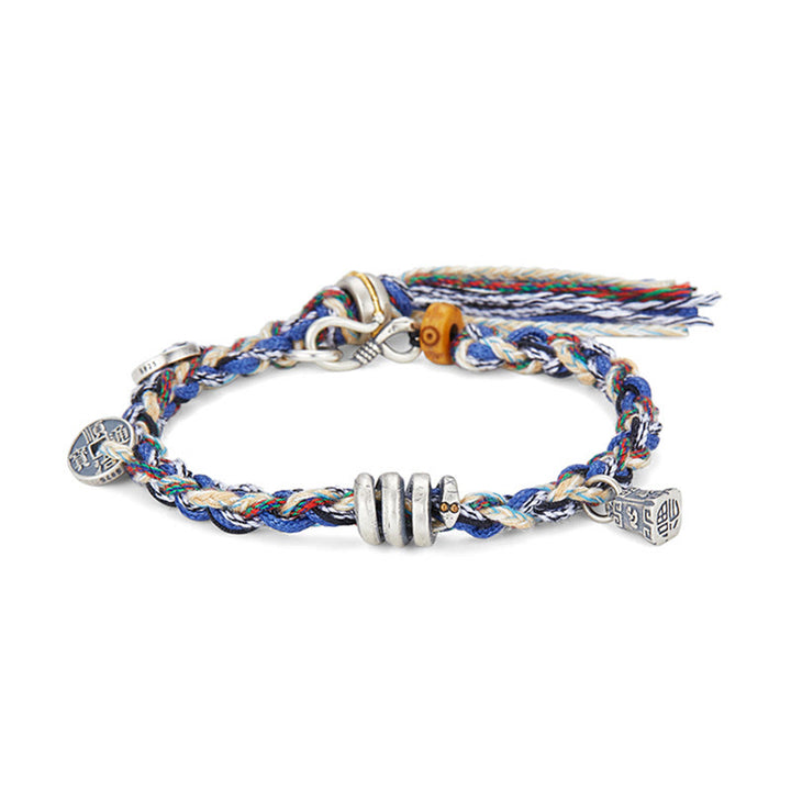 Bracelet de bénédiction fait main en argent sterling 925 avec breloque en forme de balance et Buddha Stones