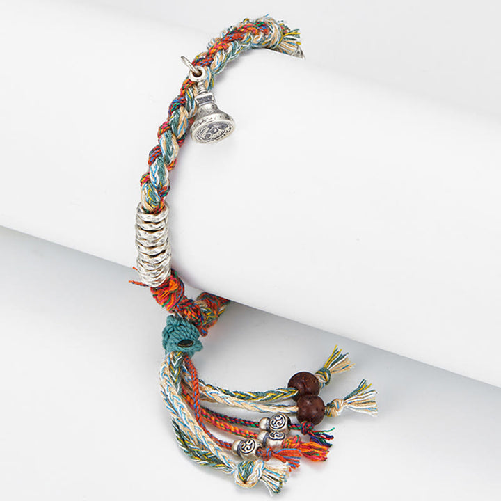 Bracelet de protection à plusieurs brins en argent sterling 925 fait main avec Buddha Stones - image 2