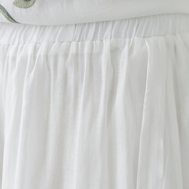 Ensemble 2 pièces t-shirt à manches courtes et pantalon à jambe large avec broderie de fleurs Buddha Stones - image 25