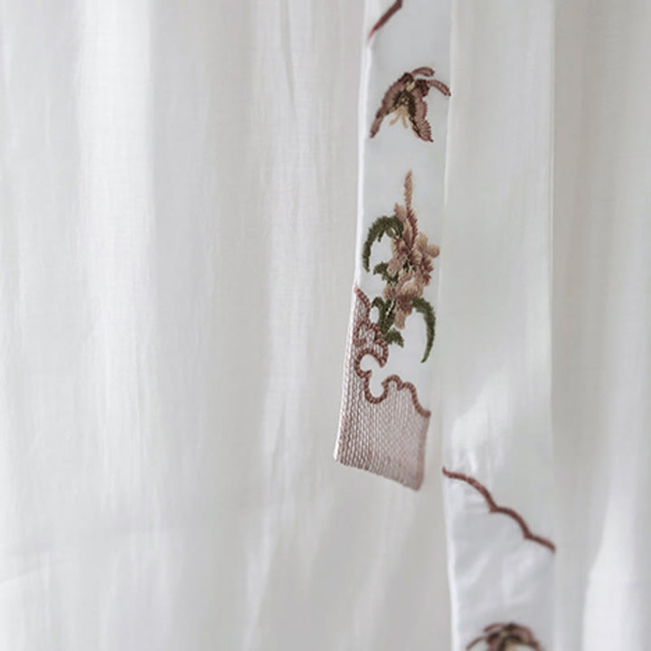 Ensemble 2 pièces t-shirt à manches courtes et pantalon à jambe large avec broderie de fleurs Buddha Stones - image 26