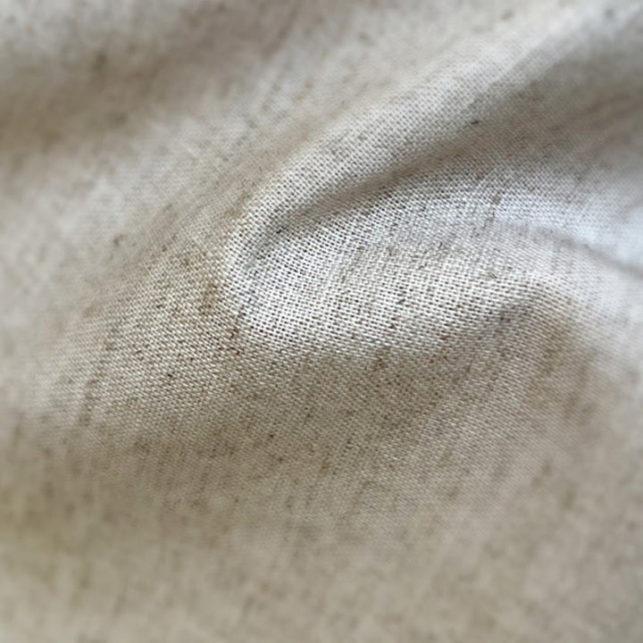 Chemise boutonnée à manches courtes en lin pour homme avec Buddha Stones de couleur unie