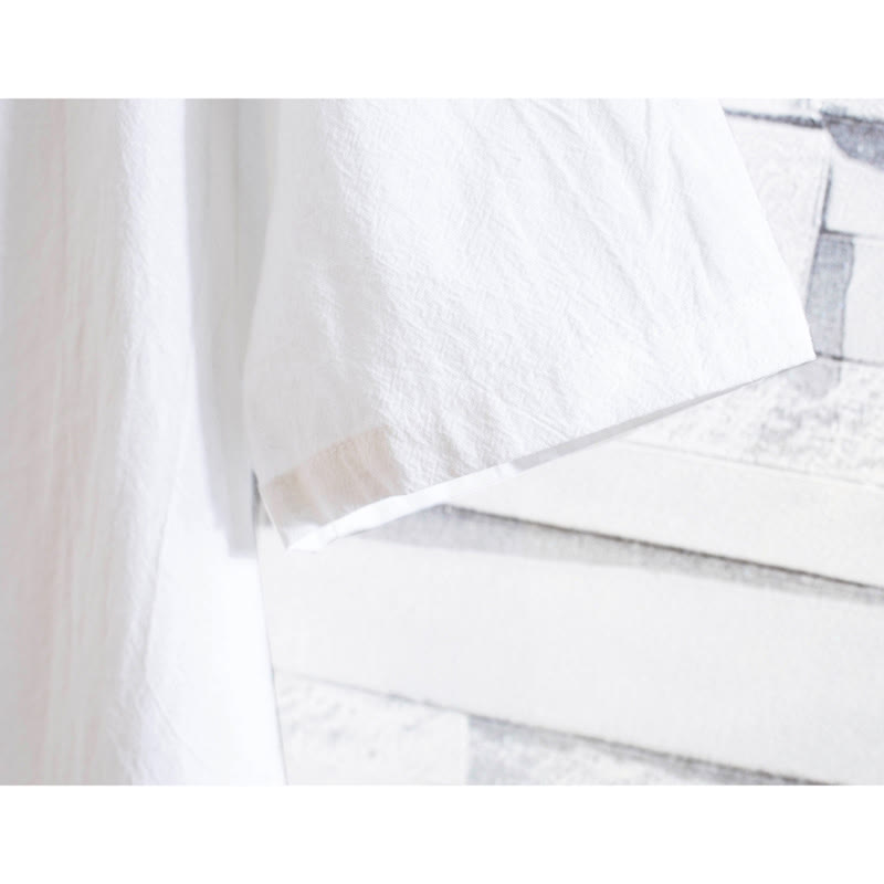 Ensemble 2 pièces pour homme, t-shirt à manches courtes et pantalon en coton uni avec boutons et Buddha Stones - image 6