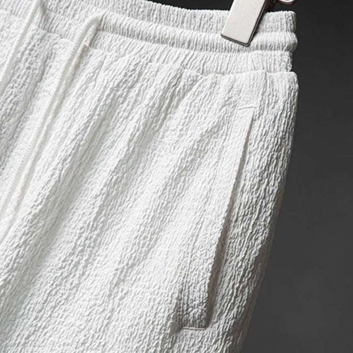 Ensemble chemise et pantalon à manches mi-longues et boutons pour homme, 2 pièces, couleur unie, Buddha Stones - image 10