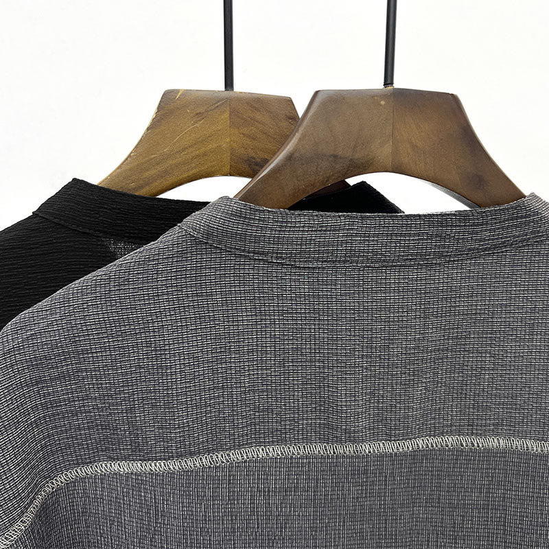 Chemise boutonnée à manches courtes pour homme, couleur unie, motif Buddha Stones , été - image 7