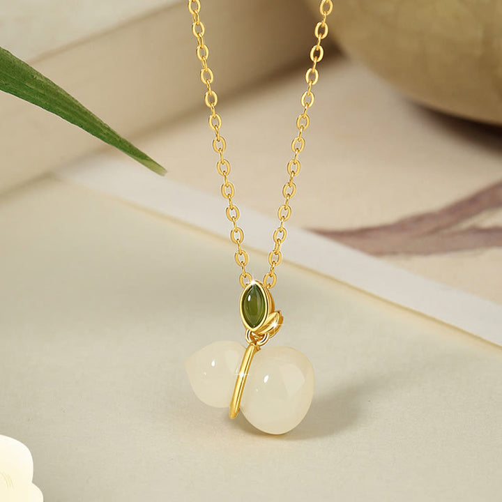 Collier pendentif en argent sterling 925 avec Buddha Stones et jade Hetian