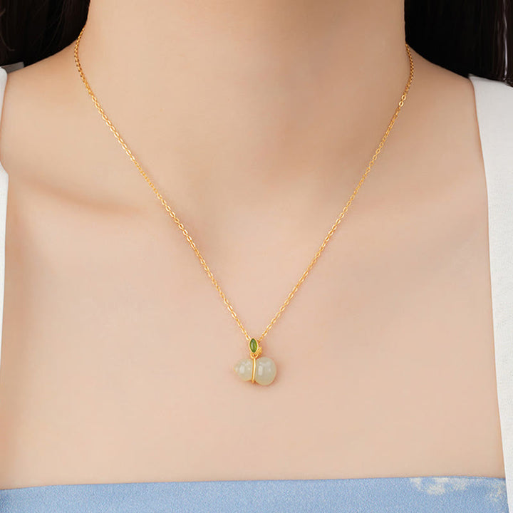 Collier pendentif en argent sterling 925 avec Buddha Stones et jade Hetian