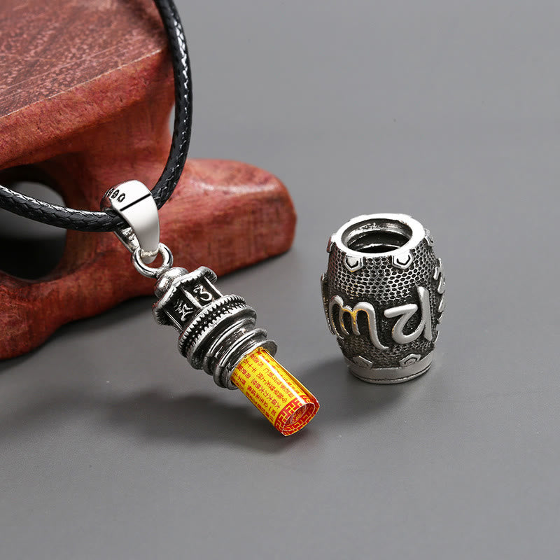 Collier pendentif créatif en cuivre avec Buddha Stones Om Mani Padme Hum - image 4