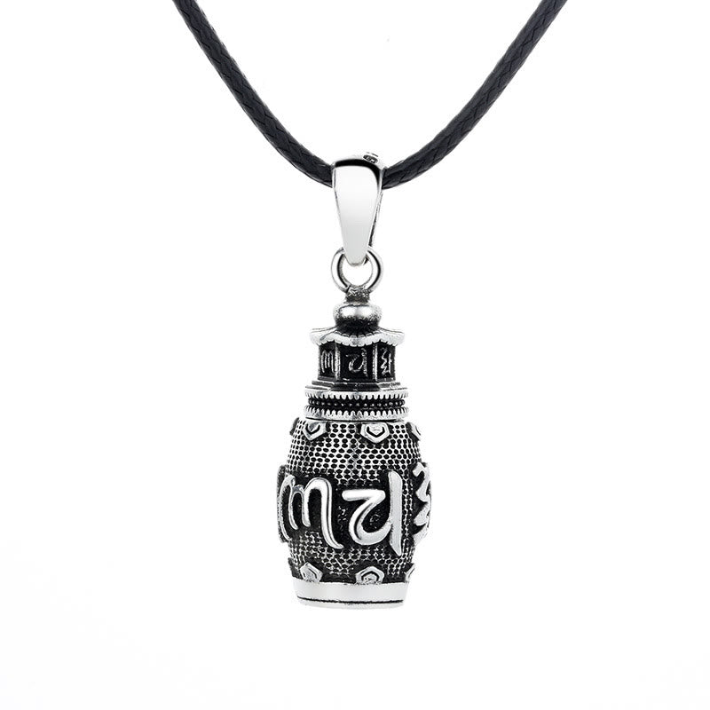 Collier pendentif créatif en cuivre avec Buddha Stones Om Mani Padme Hum - image 5