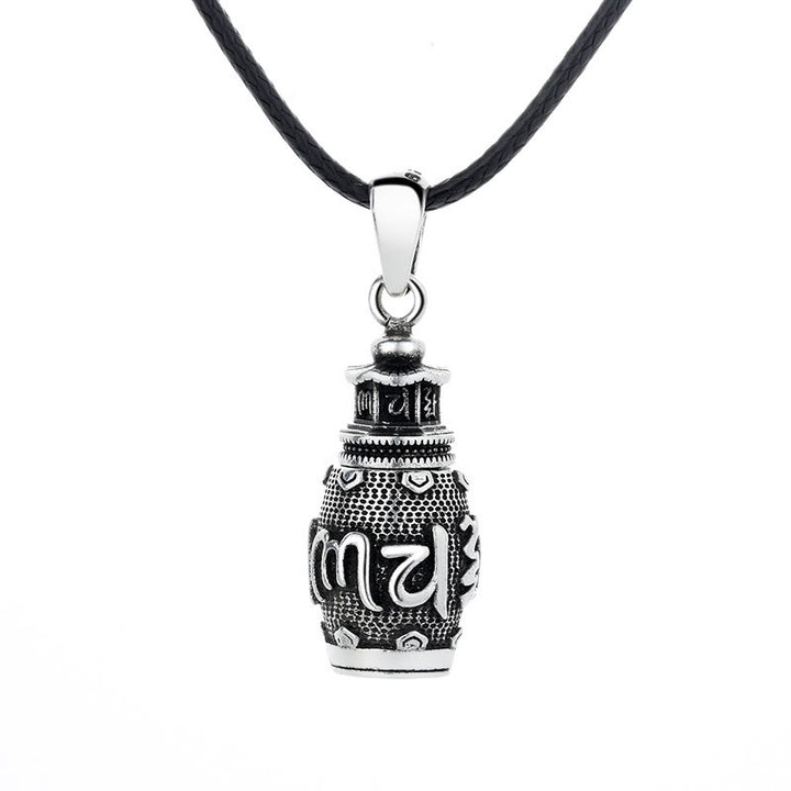 Collier pendentif créatif en cuivre avec Buddha Stones Om Mani Padme Hum - image 5