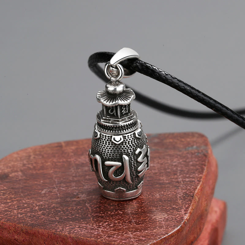 Collier pendentif créatif en cuivre avec Buddha Stones Om Mani Padme Hum - image 3