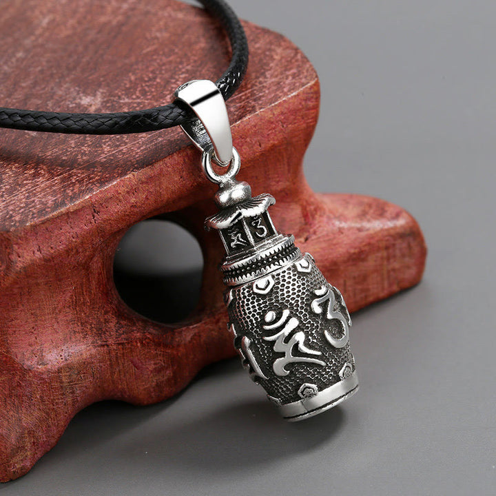 Collier pendentif créatif en cuivre avec Buddha Stones Om Mani Padme Hum - image 2