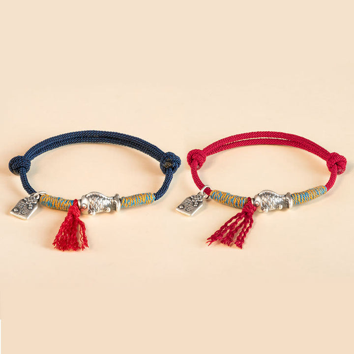 Bracelet de protection porte-bonheur en argent sterling 999 avec cordon rouge et Buddha Stones