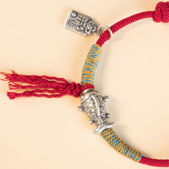 Bracelet de protection porte-bonheur en argent sterling 999 avec cordon rouge et Buddha Stones - image 4