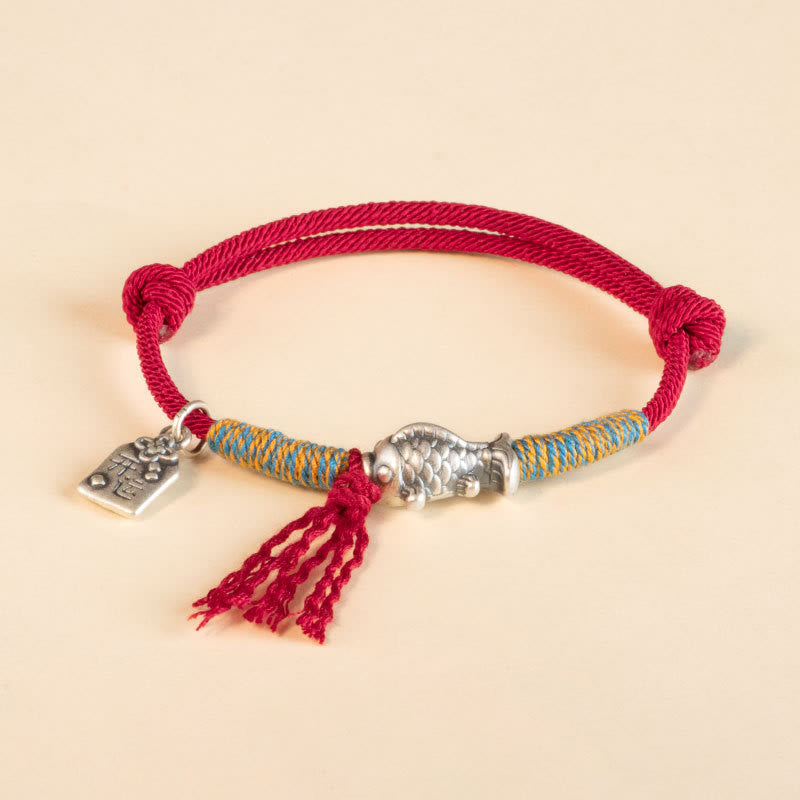 Bracelet de protection porte-bonheur en argent sterling 999 avec cordon rouge et Buddha Stones - image 9
