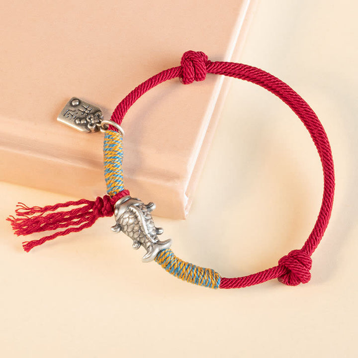 Bracelet de protection porte-bonheur en argent sterling 999 avec cordon rouge et Buddha Stones
