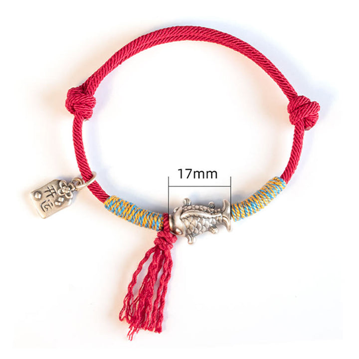 Bracelet de protection porte-bonheur en argent sterling 999 avec cordon rouge et Buddha Stones - image 10