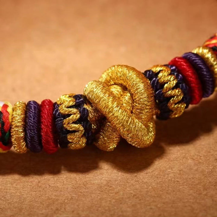 Bracelet Buddha Stones en argent sterling 925 Om Mani Padme Hum King Kong Knot Faith - image 10