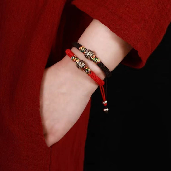 Bracelet Buddha Stones en argent sterling 925 Om Mani Padme Hum King Kong Knot Faith - image 16