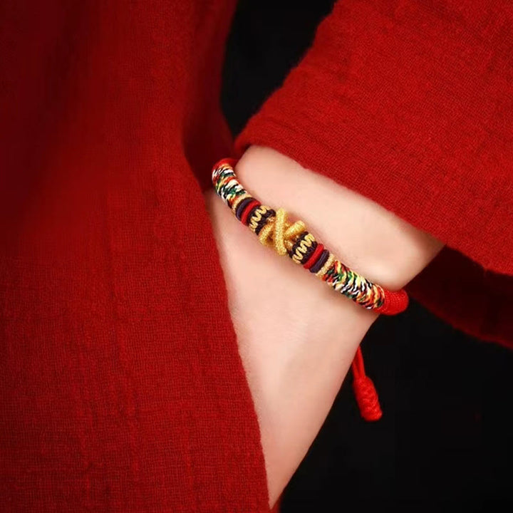 Bracelet Buddha Stones en argent sterling 925 Om Mani Padme Hum King Kong Knot Faith - image 4