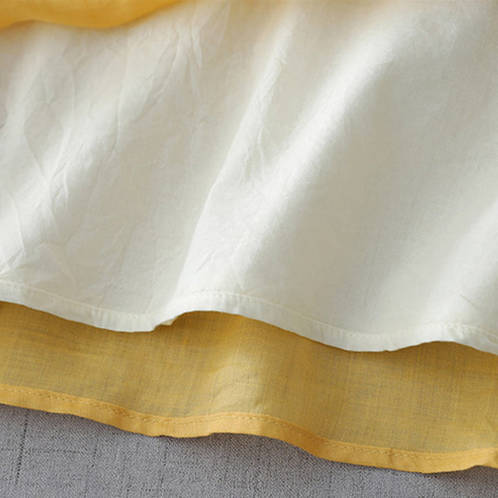 Chemise en coton et lin à double épaisseur et manches trois-quarts avec boutons grenouille et Buddha Stones - image 17