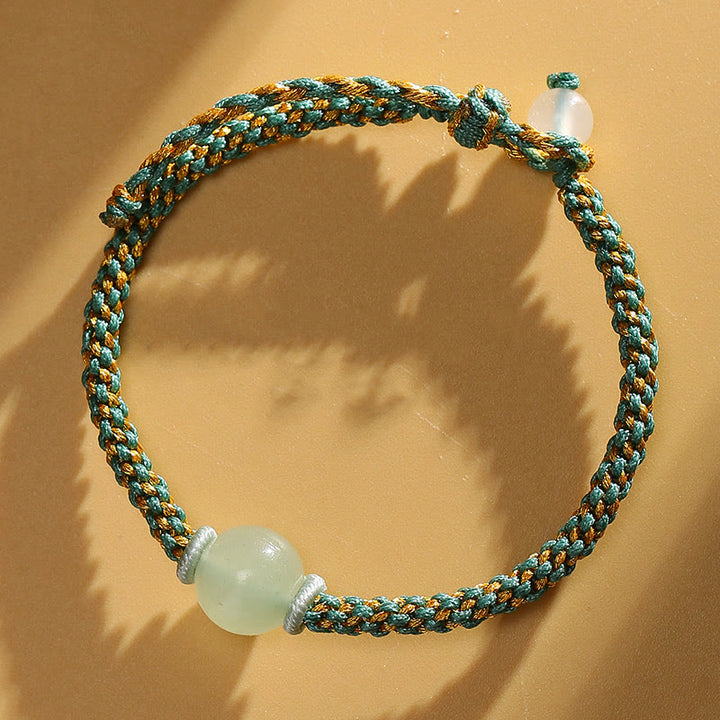 Bracelet tressé en perles de cristal rose et quartz rutile doré fait main en agate rouge et améthyste de Buddha Stones