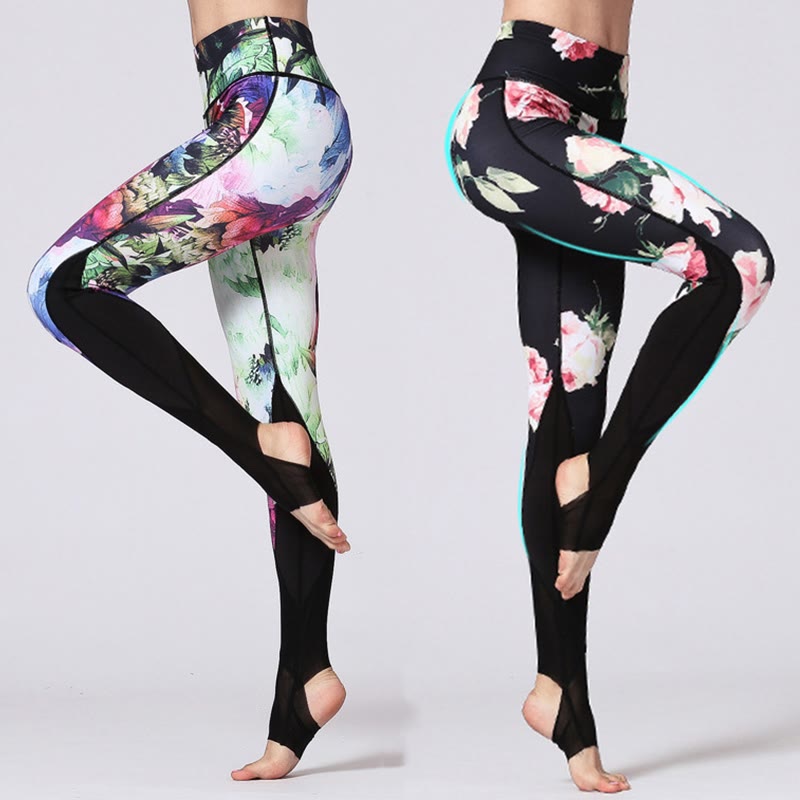 Leggings de yoga pour femme avec imprimé de Buddha Stones - image 1