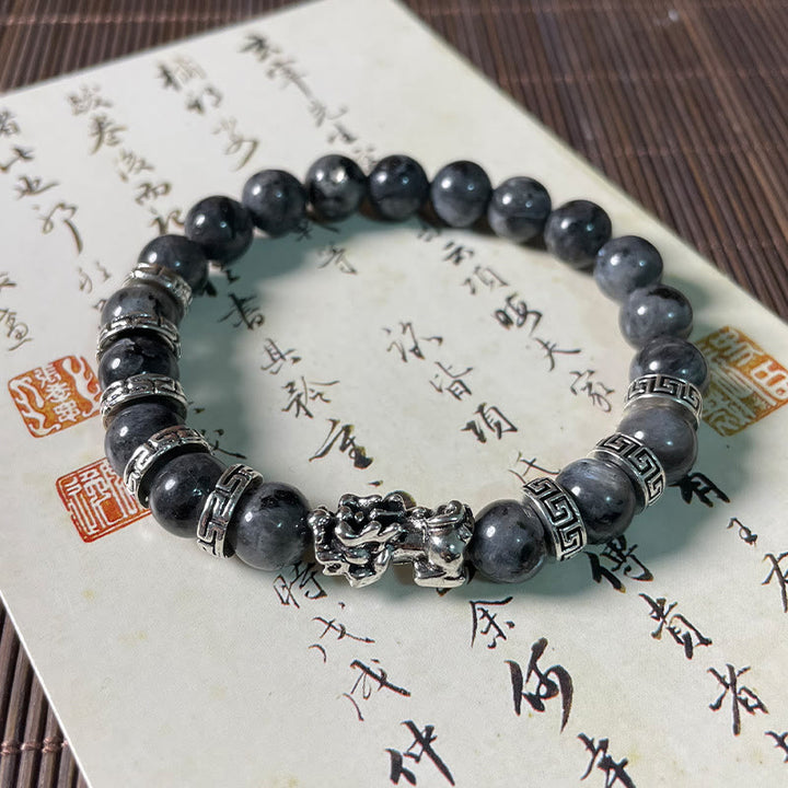 Bracelet de puissance PiXiu en pierres noires scintillantes de Buddha Stones