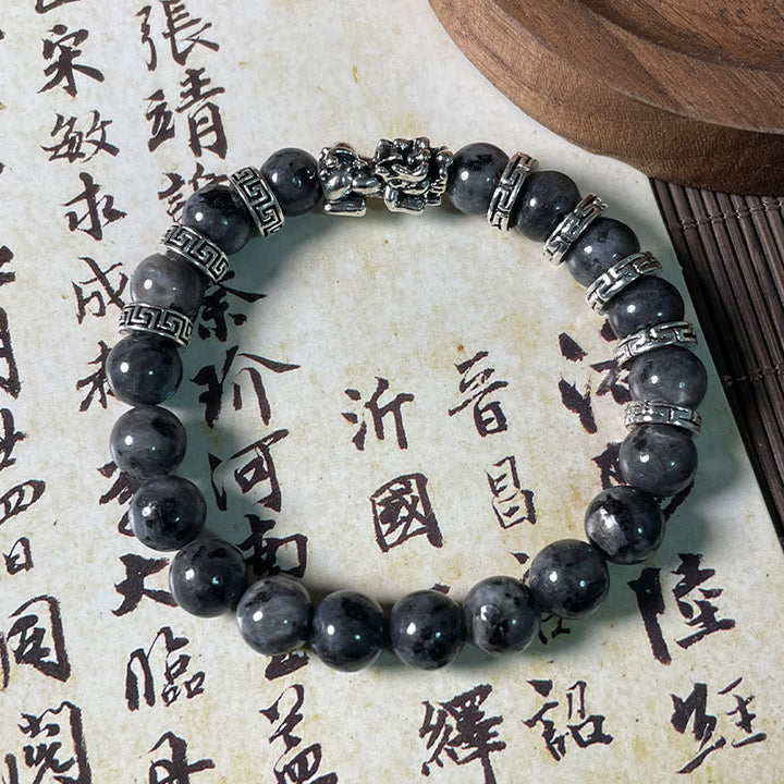 Bracelet de puissance PiXiu en pierres noires scintillantes de Buddha Stones