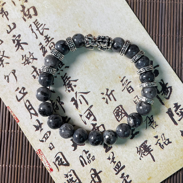 Bracelet de puissance PiXiu en pierres noires scintillantes de Buddha Stones