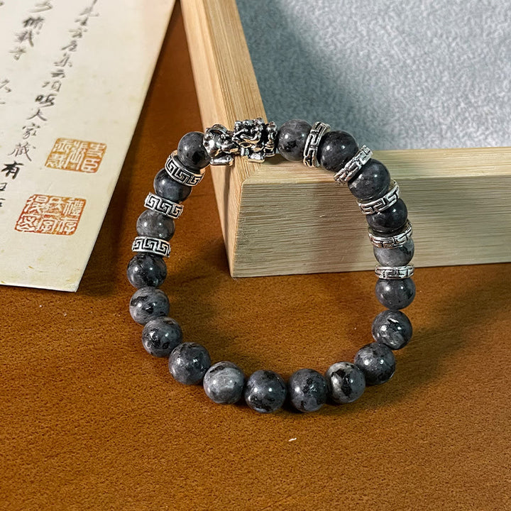 Bracelet de puissance PiXiu en pierres noires scintillantes de Buddha Stones