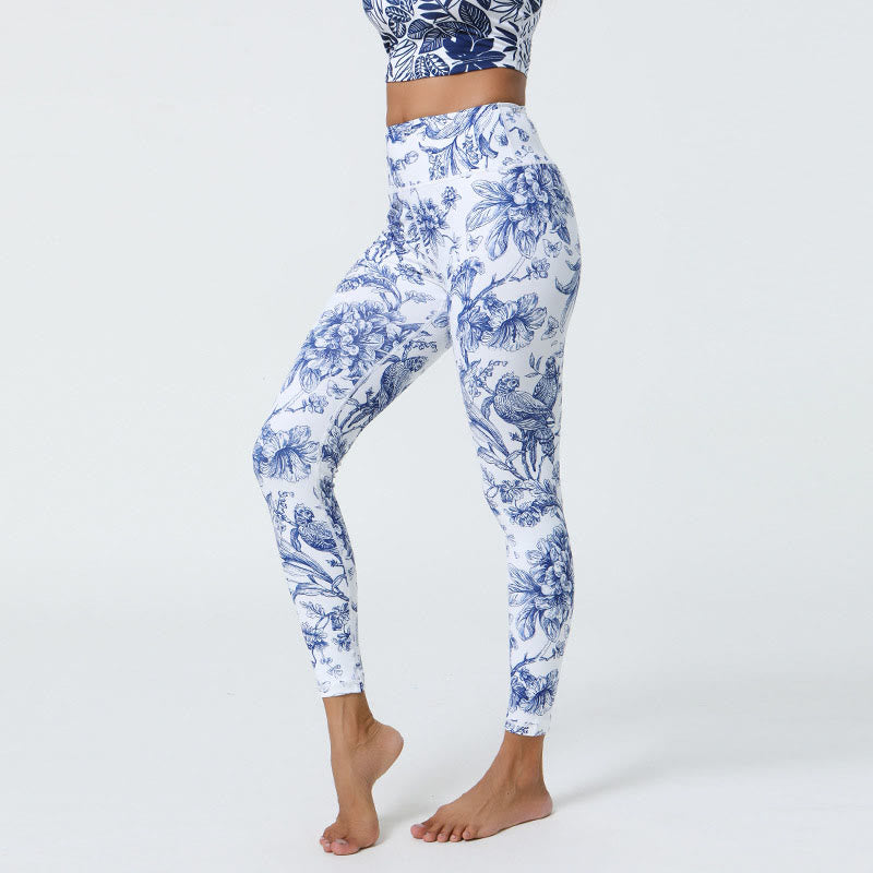 Buddha Stones Fleurs Feuilles Pissenlits Ananas Imprimé Sports Fitness Leggings Taille Haute Pantalons De Yoga Pour Femmes - image 3